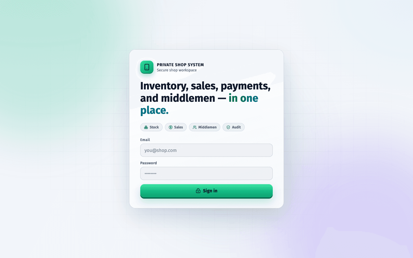 CInventory inventory management dashboard