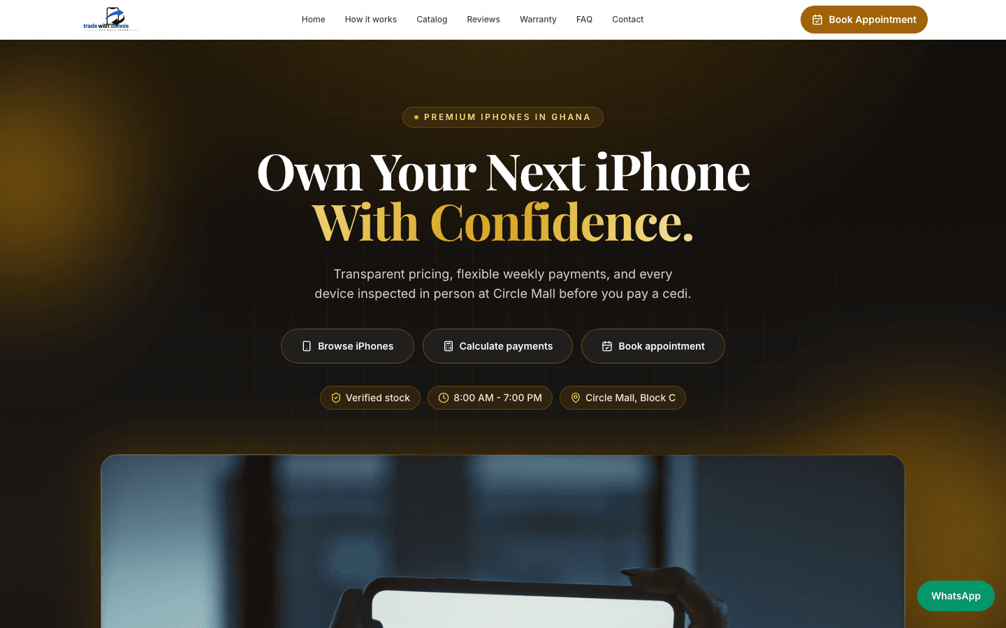 TradeWithDennis iPhone storefront